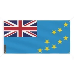 Bannern Flagga av Tuvalu - PIXELFORMA - 70x140cm - Hållbar polyester - 6 förstärkta öglor