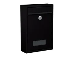 Clearance BASI BK 100M, Väggmonterad brevlåda, Stål, Svart, Vågrät, nyckel, 1 styck Postlådor & Brevlådor