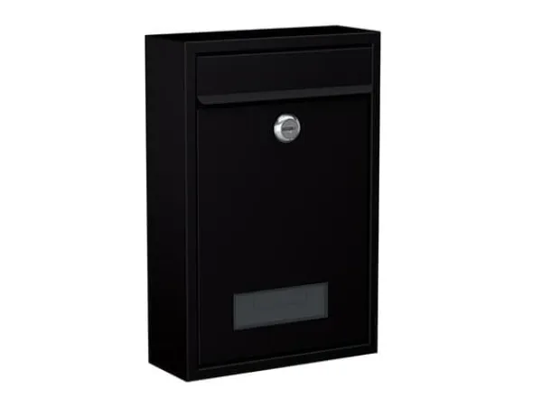 Clearance BASI BK 100M, Väggmonterad brevlåda, Stål, Svart, Vågrät, nyckel, 1 styck Postlådor & Brevlådor