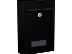 Clearance BASI BK 100M, Väggmonterad brevlåda, Stål, Svart, Vågrät, nyckel, 1 styck Postlådor & Brevlådor