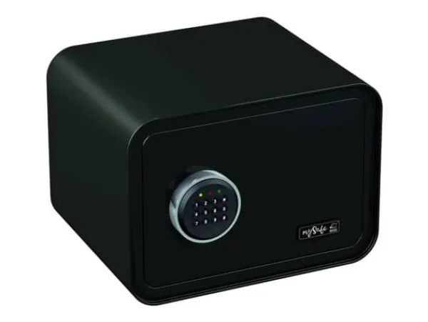 Discount BASI mySafe 350, Fristående kassaskåp, Svart, Kod, Elektronisk, Vägg, 1 galler, Batteri Kassaskåp