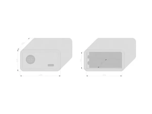 BASI mySafe 430, Fristående kassaskåp, Svart, Kod, Elektronisk, Vägg, Batteri, AA