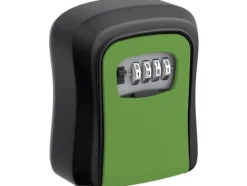 BASI SSZ 200, Väggkassaskåp, Svart, Grön, Kombinationslås, Gjuten aluminium, Vägg, nyckel