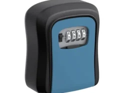 BASI SSZ 200, Väggkassaskåp, Svart, Blå, Kombinationslås, Gjuten aluminium, Vägg, nyckel