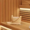 New Bastu Emedel 2 pcs Brun Massiv furu och hampa Bastu