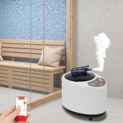 Bastu Ånggenerator - Mini - 3 L Kapacitet - 1000 W - 220 V 50 Hz - EU-Kontakt - Fjärrkontroll & Touch - 304 Rostfritt Stål