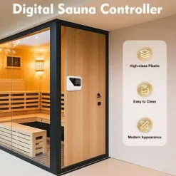 Best Bastuaggregat styrenhet - Extern kontrollpanel - Väggmonterad - 220–240 V - För 3–9 kW - 40–105 °C - Ljusstyrning 60 W - Digital Bastu
