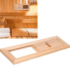 New Bastuluftsugn trä rektangulär grill ventilationsutrustning luktfri lämplig för bastu och ångbad justerbar luftspalt slät yta burk Bastu