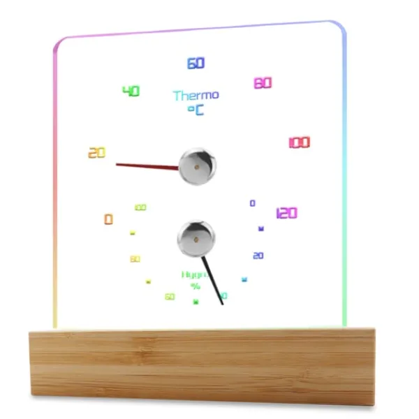 Discount Bastutermometer Hygrometer med RGB-ljus Bastu