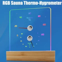 Discount Bastutermometer Hygrometer med RGB-ljus Bastu
