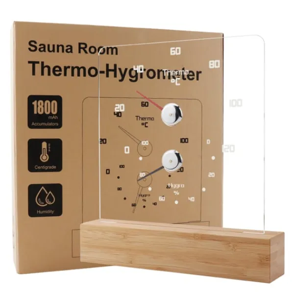 Discount Bastutermometer Hygrometer med RGB-ljus Bastu