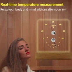 Discount Bastutermometer Hygrometer med RGB-ljus Bastu