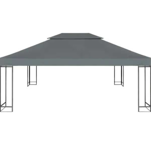 Outlet Belvederetyg - - 4x3 m - Antracit - 310 g/m² - Vattentät Tält & Lusthus