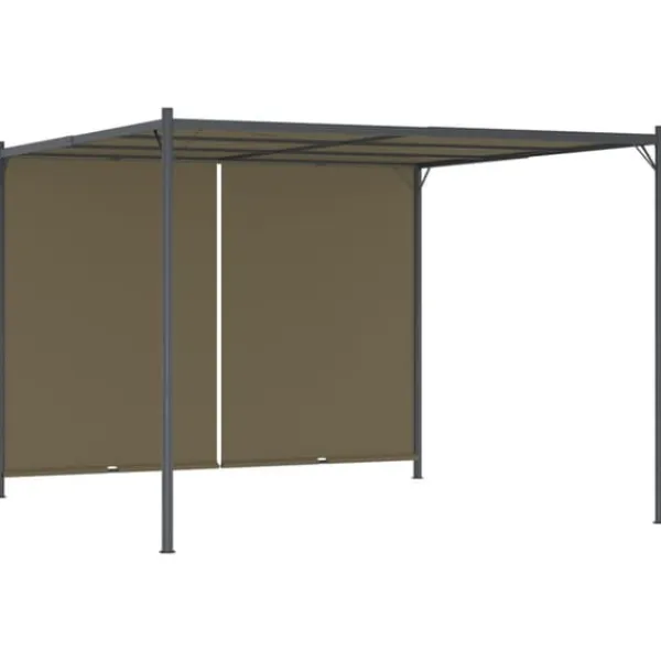 Bersåer, spaljéer & pergolor - Living Pergola med infällbart tak 3x3 m taupe 180 g/m²