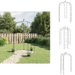 Outlet Bersåer, spaljéer & pergolor - Living Rosenbåge svart Ø180x255 cm stål Valvbågar, Spaljéer, Bersåer & Pergolor