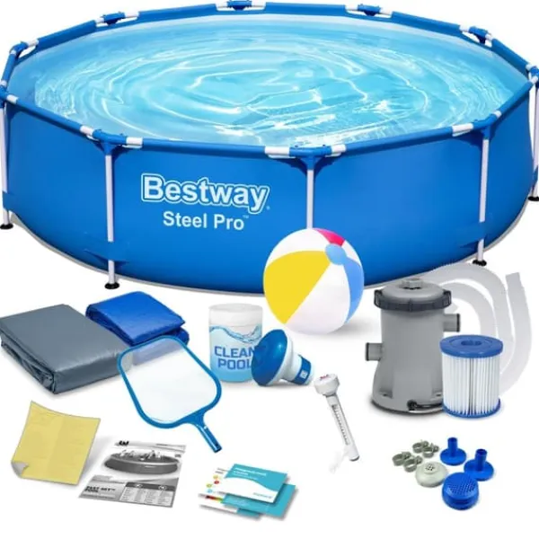 Viking Choice Bestway - pool ovan jord - 305x76cm - komplett pool - blå