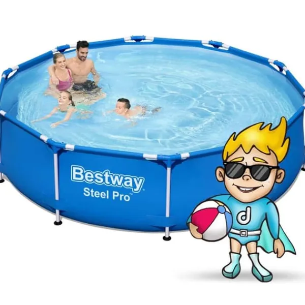 Viking Choice Bestway - pool ovan jord - 305x76cm - komplett pool - blå