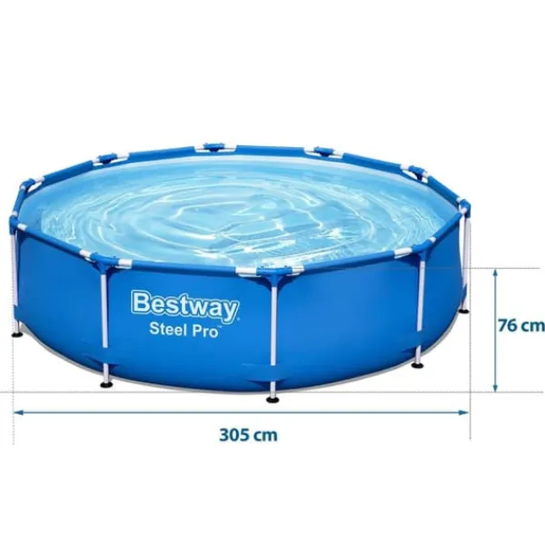 Viking Choice Bestway - pool ovan jord - 305x76cm - komplett pool - blå