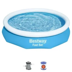 Hot självbärande rund pool Fast Set 305 x 66 cm med filtrering Pooler