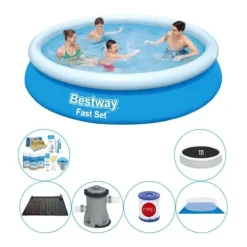 Sale Fast Set Rund 366x76 cm - Kombinationserbjudande för pool Pooler