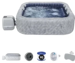 Bestway Lay-Z-Spa® San Francisco Energieffektiv Smart AirJet™ Uppblåsbar Bubbelpool med App-kontroll 5-7 Personer (6001Q)