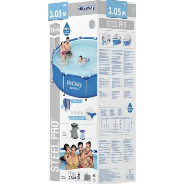 Discount Pool med stålram Steel Pro 305x76 cm Pooler