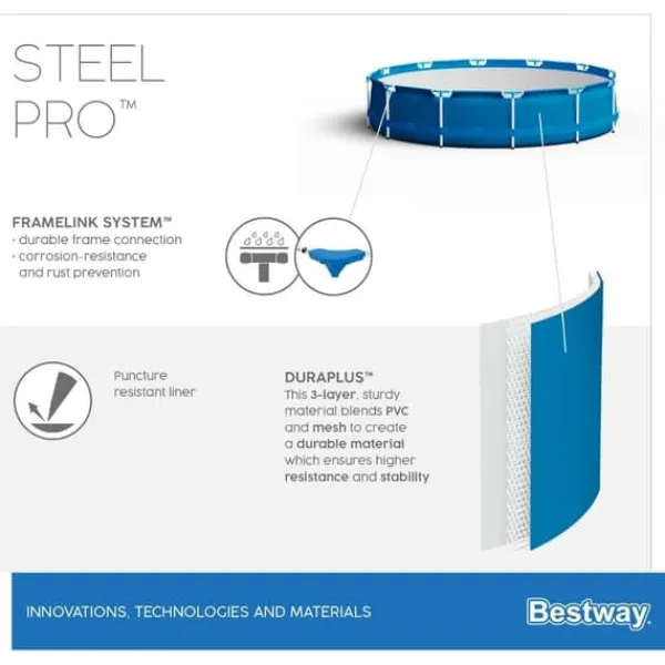 Best Pool Steel Pro - Poolpaket - 396x84 cm Pooler