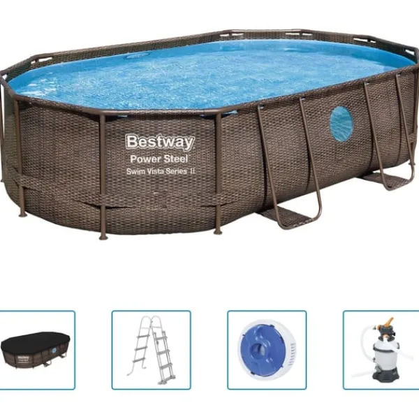 Outlet Poolset Power Steel 488x305x107 cm Pooler