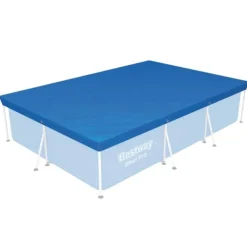 Rectangular Steel Pro Swimming Pool - 300 x 201 x 66 cm - Blå - Inklusive Tillbehör - CB12 Pooler
