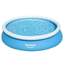 Bestway Round Uppblåsbar Fast Set Pool - 366 x 76 cm - Blå - Inklusive Tillbehör - CB52