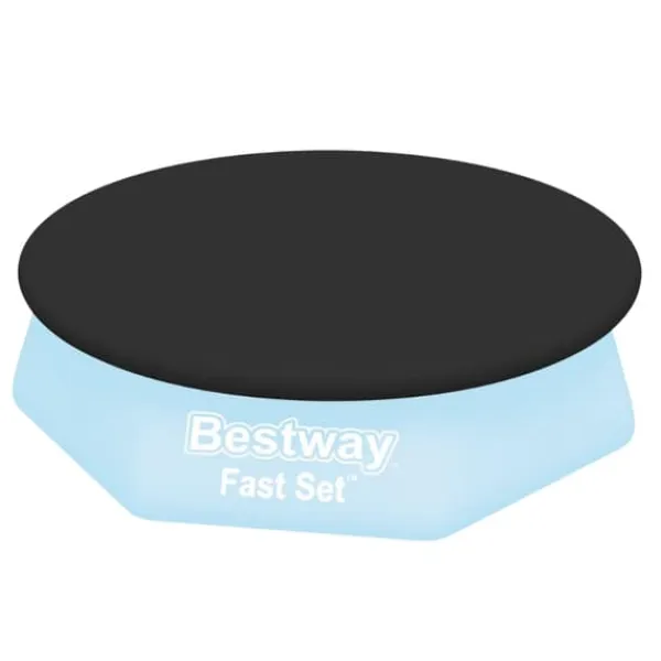 Bestway Round Uppblåsbar Fast Set Pool - 244 x 61 cm - Blå - Inklusive Tillbehör - CB51