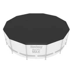 New Round Uppblåsbar Fast Set Pool - 366 x 76 cm - Blå - Inklusive Tillbehör - CB11 Pooler