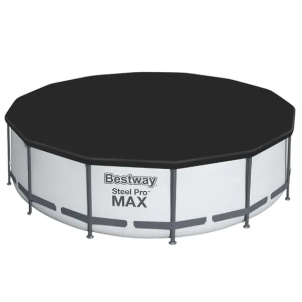 Bestway Round Uppblåsbar Fast Set Pool - Paradise Print - 457 x 84 cm - Inklusive Tillbehör - CB51