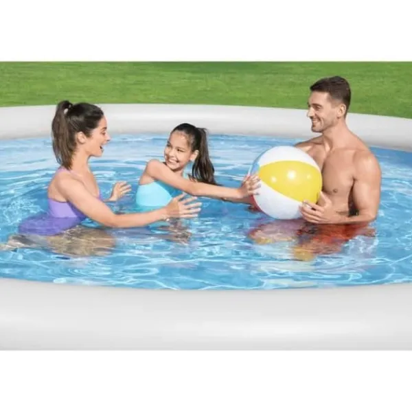 Best självbärande poolkit ovanjord - Fast Set - 457 x 84 cm - Rund (Levereras med pump och filtreringspatron) Pooler