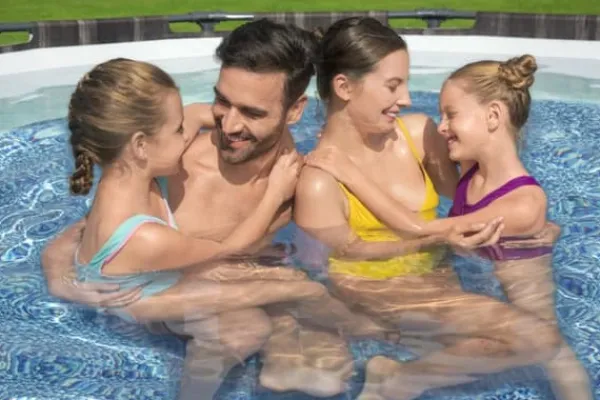 New Steel Pro MAX Frame Pool 366x100cm Stone m/pump, stege Pooler