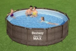 Bestway Steel Pro MAX Frame Pool 366x100cm Rattan m/pump, stege