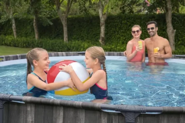 New Steel Pro MAX Frame Pool 427 x 107cm m/pump, stege - Ny modell! Pooler