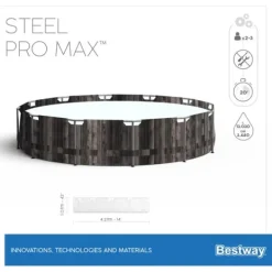 New Steel Pro MAX Frame Pool 427 x 107cm m/pump, stege - Ny modell! Pooler