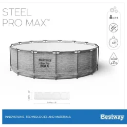 Bestway Steel Pro Max Frame Pool 549 x 122cm m/pump, stege - Ny modell!