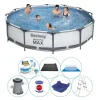 Clearance Steel Pro MAX Rund 366x76 cm - 8 delar - Poolerbjudande Pooler
