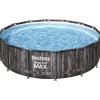Steel Pro Max™ Tubular Above Ground Pool Kit - 427 x 107 cm - Rund (Levereras med filtreringspump, stege) Pooler