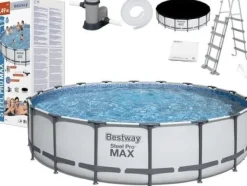 Discount Bestway Steel Pro Max 549x122 cm grå - komplett set Pooler