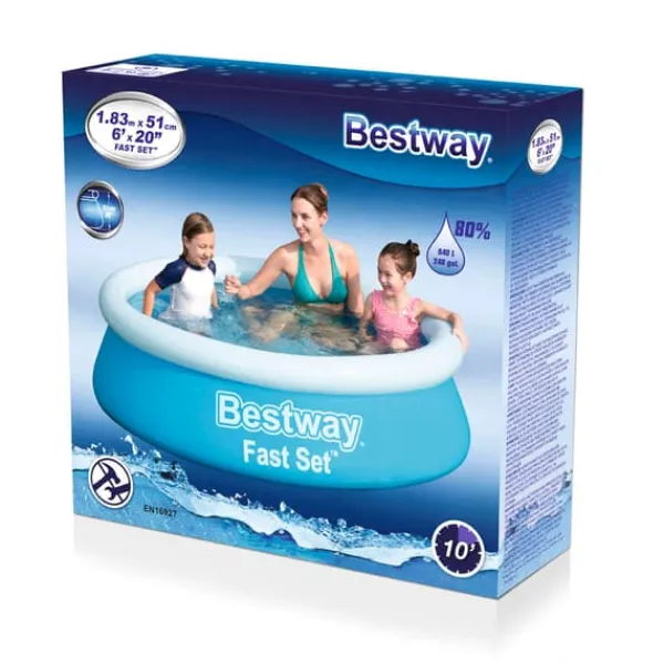 Hot Swimming Pool - Fast Set - 183 x 51 cm - Inklusive underhållssats Pooler