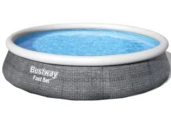 Bestway Swimming Pool - Fast Set - Paradise Flowers - 457 x 84 cm - Inklusive WAYS underhållspaket & filterpump