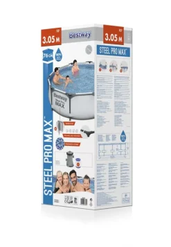 Outlet Swimming Pool - Steel Pro MAX - 366 x 76 cm - Inklusive WAYS underhållspaket, filterpump och markduk Pooler