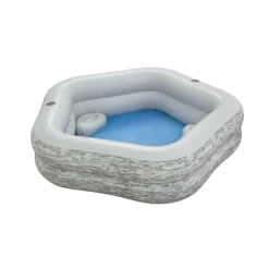 Bestway Uppblåsbar familjepool 213x206x53 cm +6 År Trädgård 54423