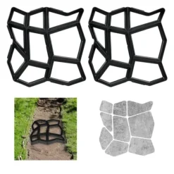 Betongform, 4x42x42 cm, Svart