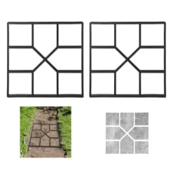 Outlet Betongformset, 4x40,5x40,5 cm, Svart Trädgårdsprydnader