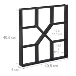 Outlet Betongformset, 4x40,5x40,5 cm, Svart Trädgårdsprydnader