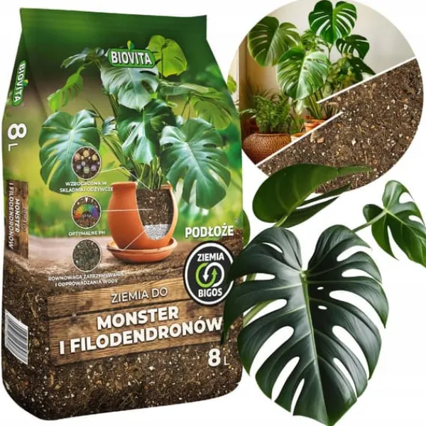 Outlet BIGOS jord för monsteror och philodendron BIOVITA 8l Jord & Sand